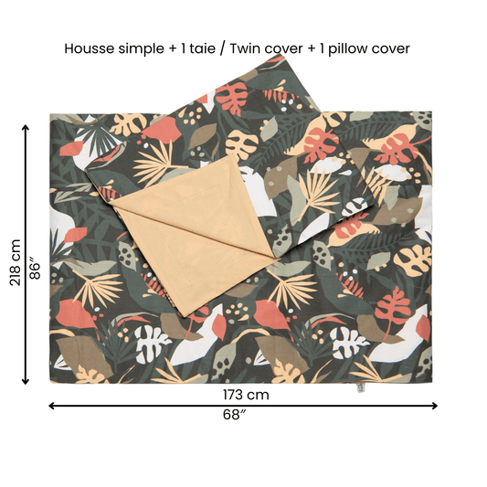 Housse de couette 39" + cache-oreiller - Tropical