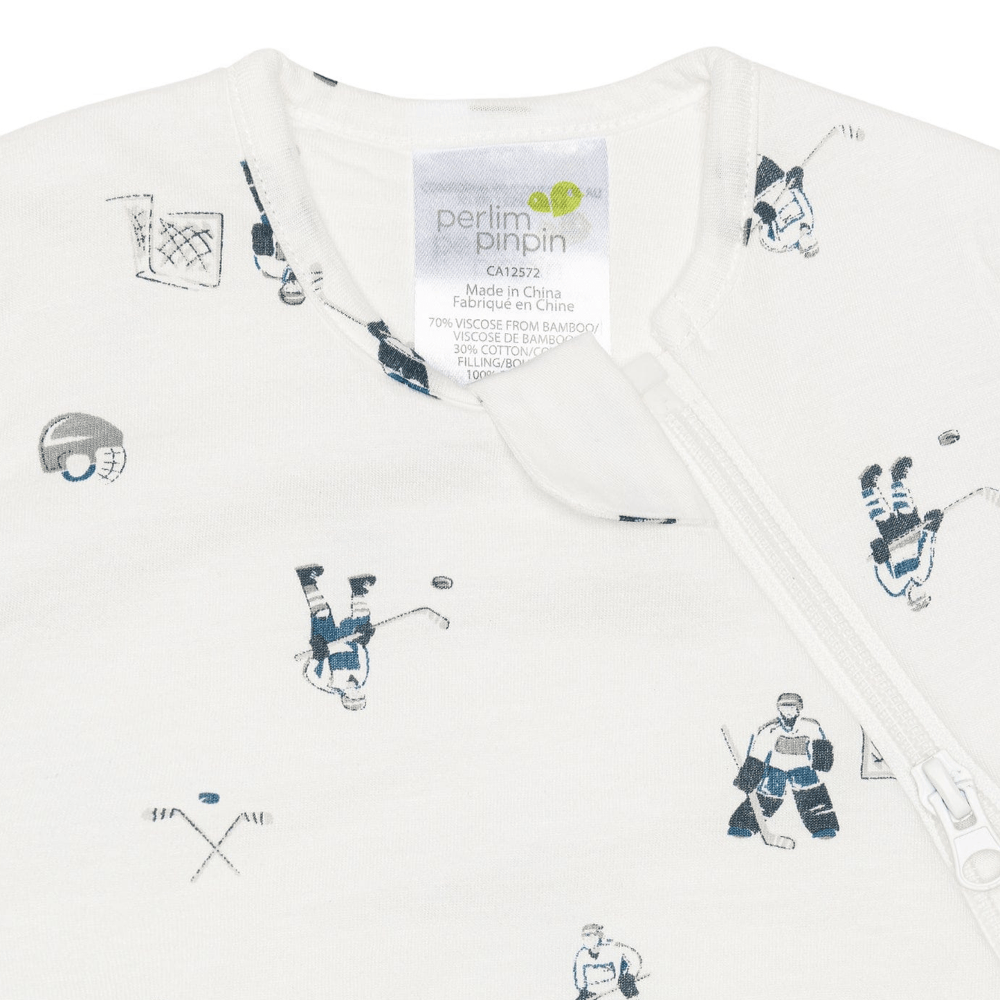 Bamboo newborn sleep sack - Hockey (1.0 tog)
