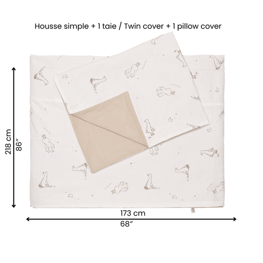 Housse de couette 39" + cache-oreiller - Petites Oies