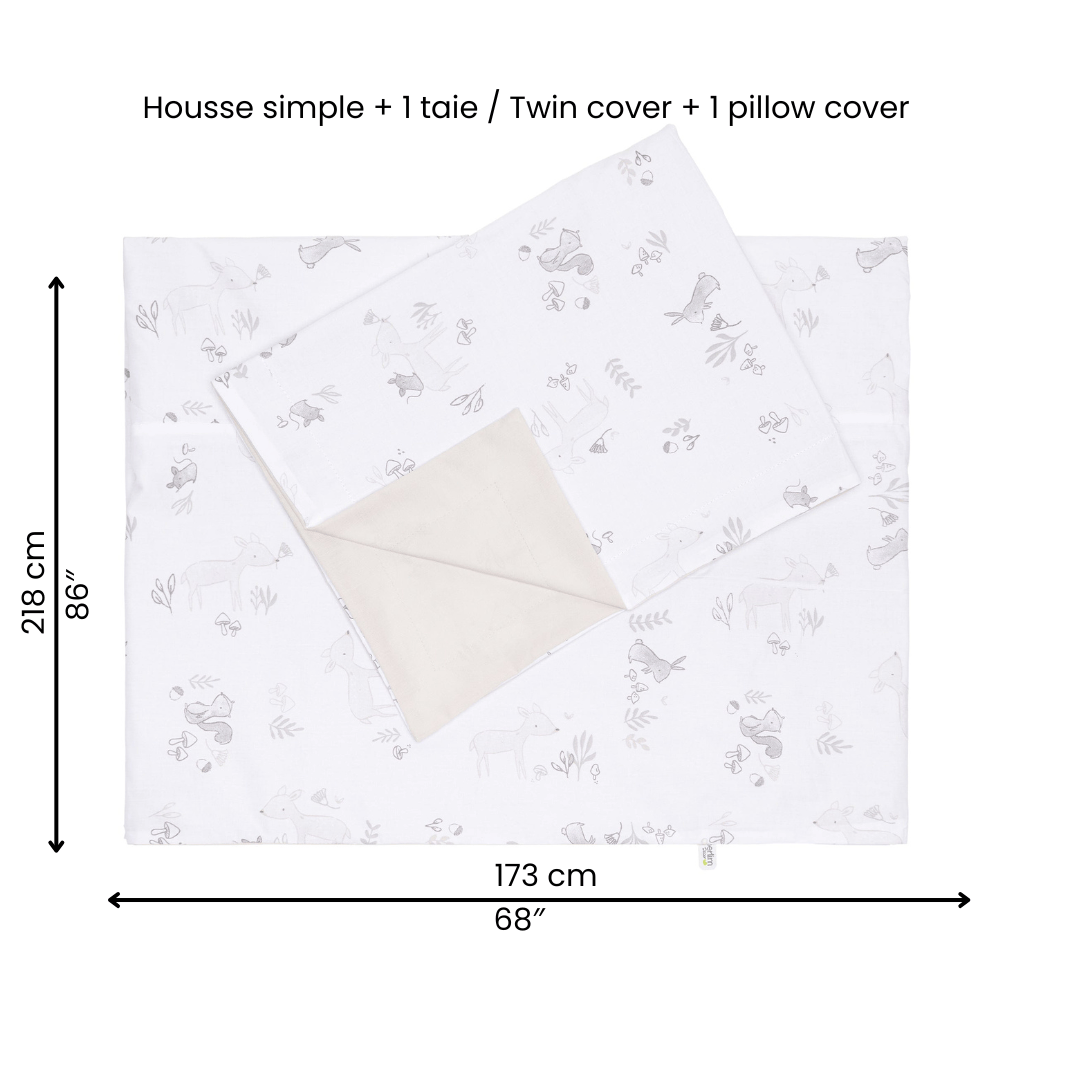 Housse de couette 39" + cache-oreiller - Forêt