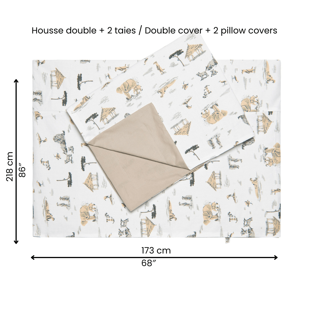 Twin duvet cover set - Safari