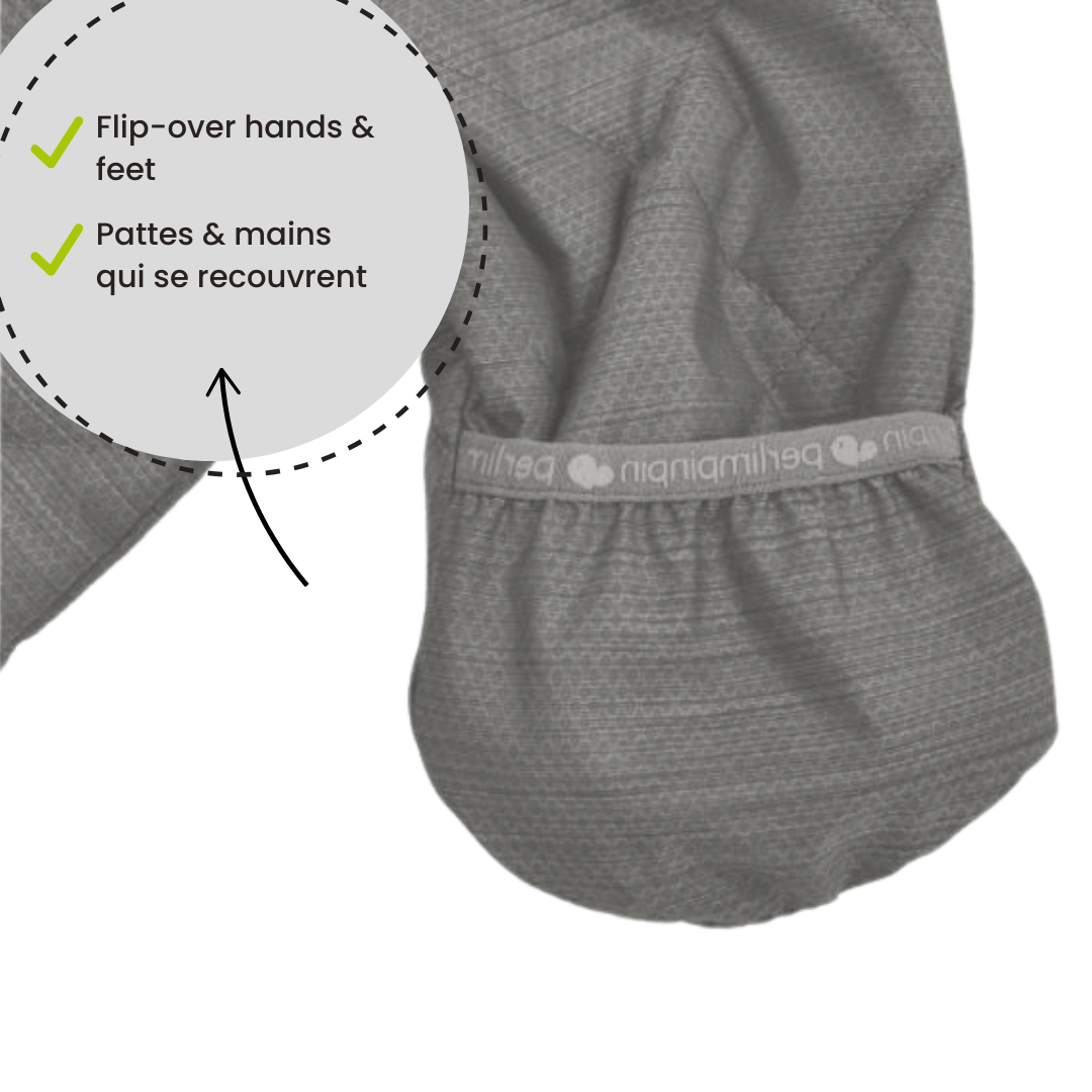 Habit de neige 1 pièce pour bébé - Noir