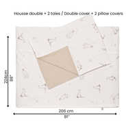 Housse de lit 54'' et 2 cache-oreillers - Petites Oies