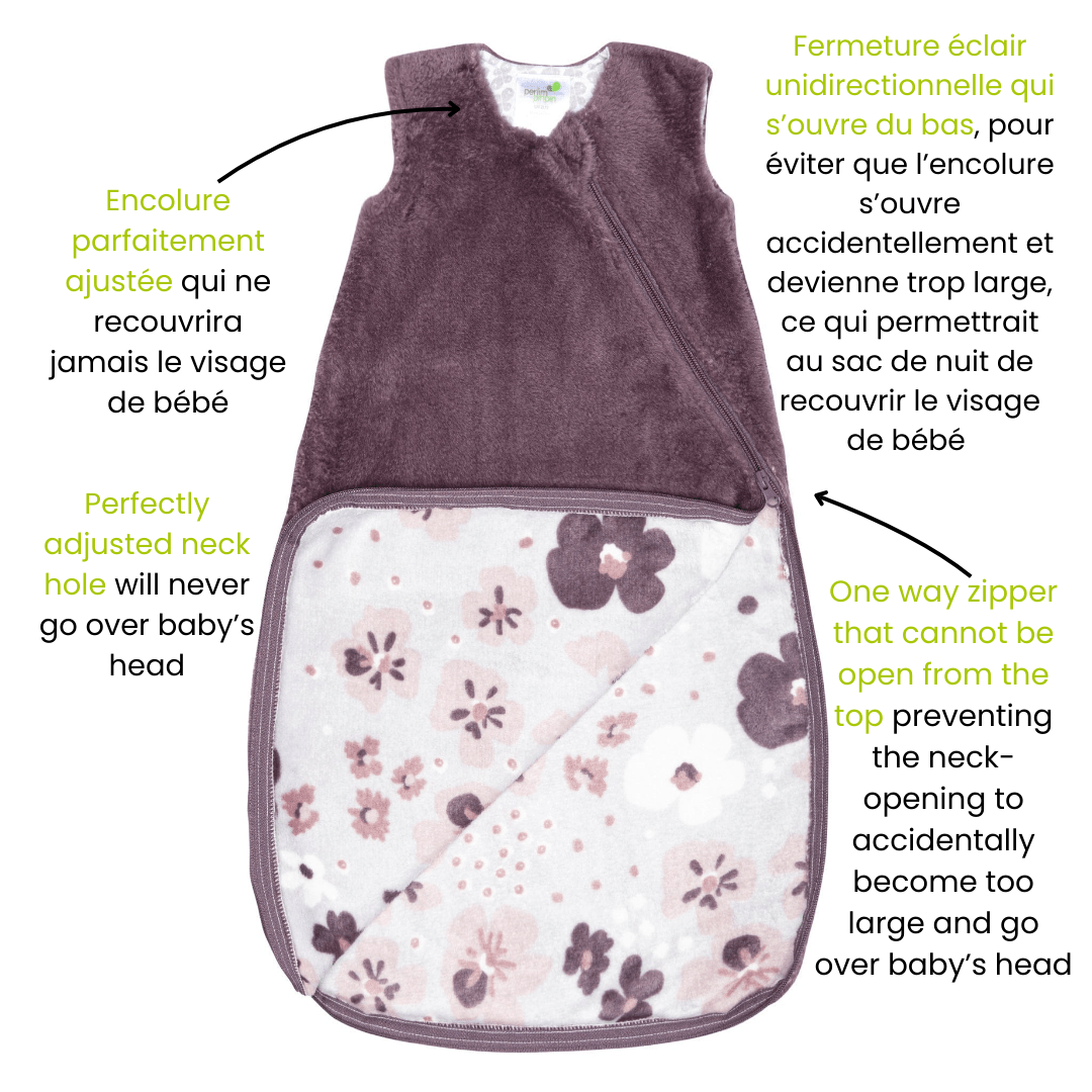 Plush sleep sack Grape solid 1.5 togs 0 6