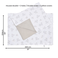 Double duvet cover set - Leaves