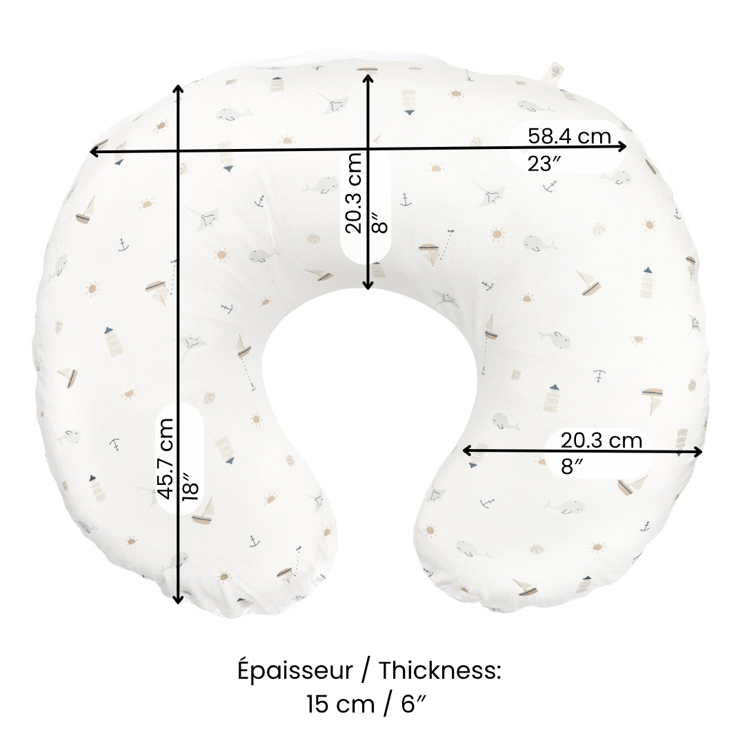 Bamboo nursing pillow - Ocean