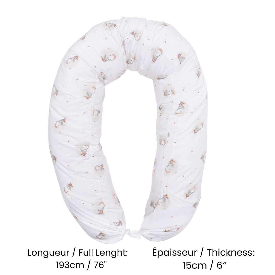 Oreiller de grossesse multi-fonctions - Hiboux