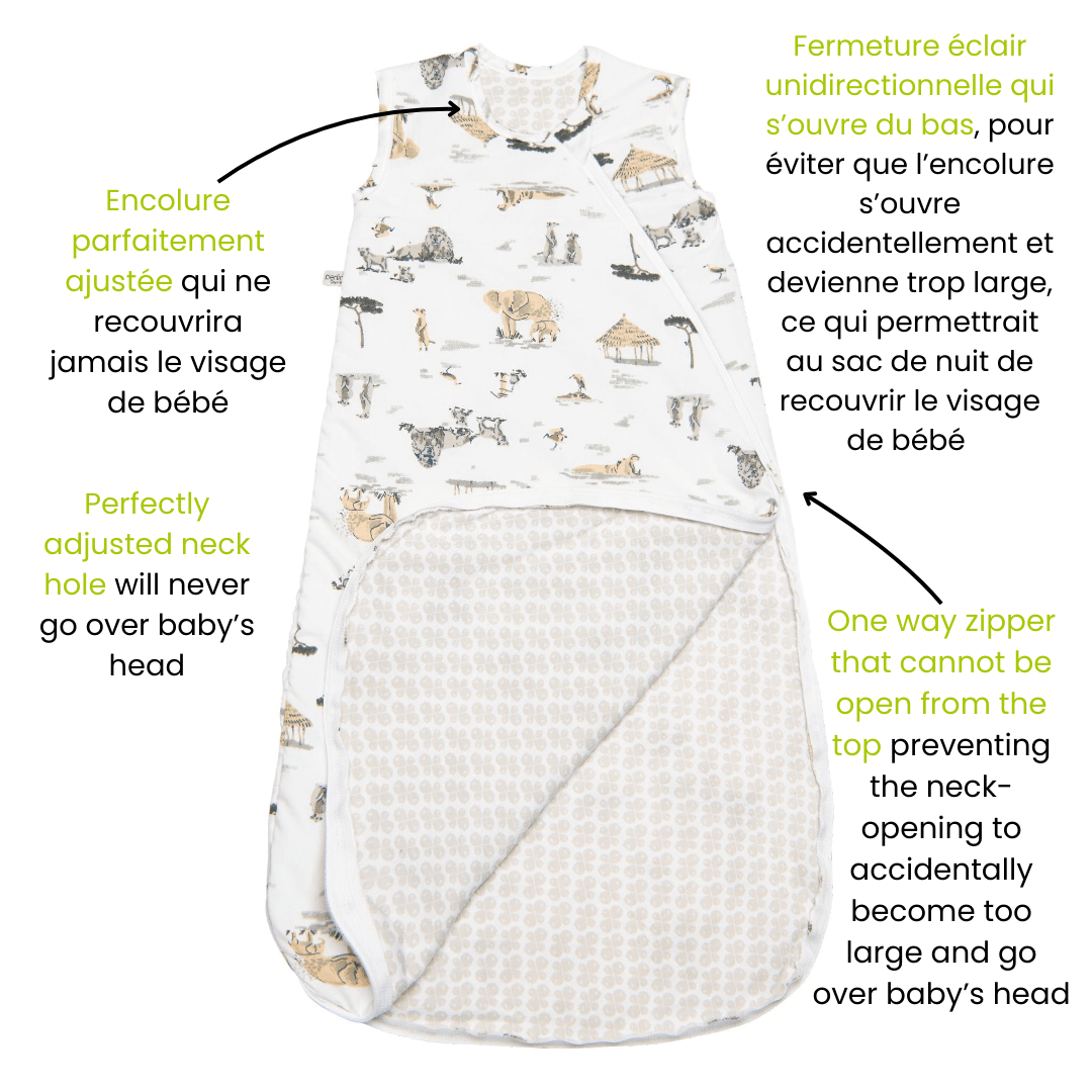 Woven cotton sleep sack - Safari (2.0 togs)