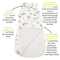 Woven cotton sleep sack - Safari (2.0 togs)