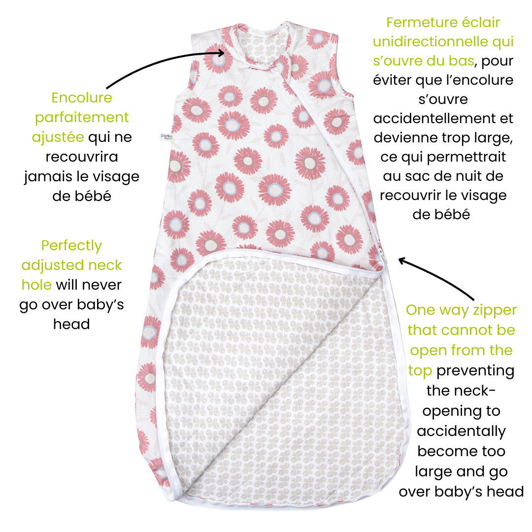 Woven cotton sleep sack - Floral (2.0 togs)