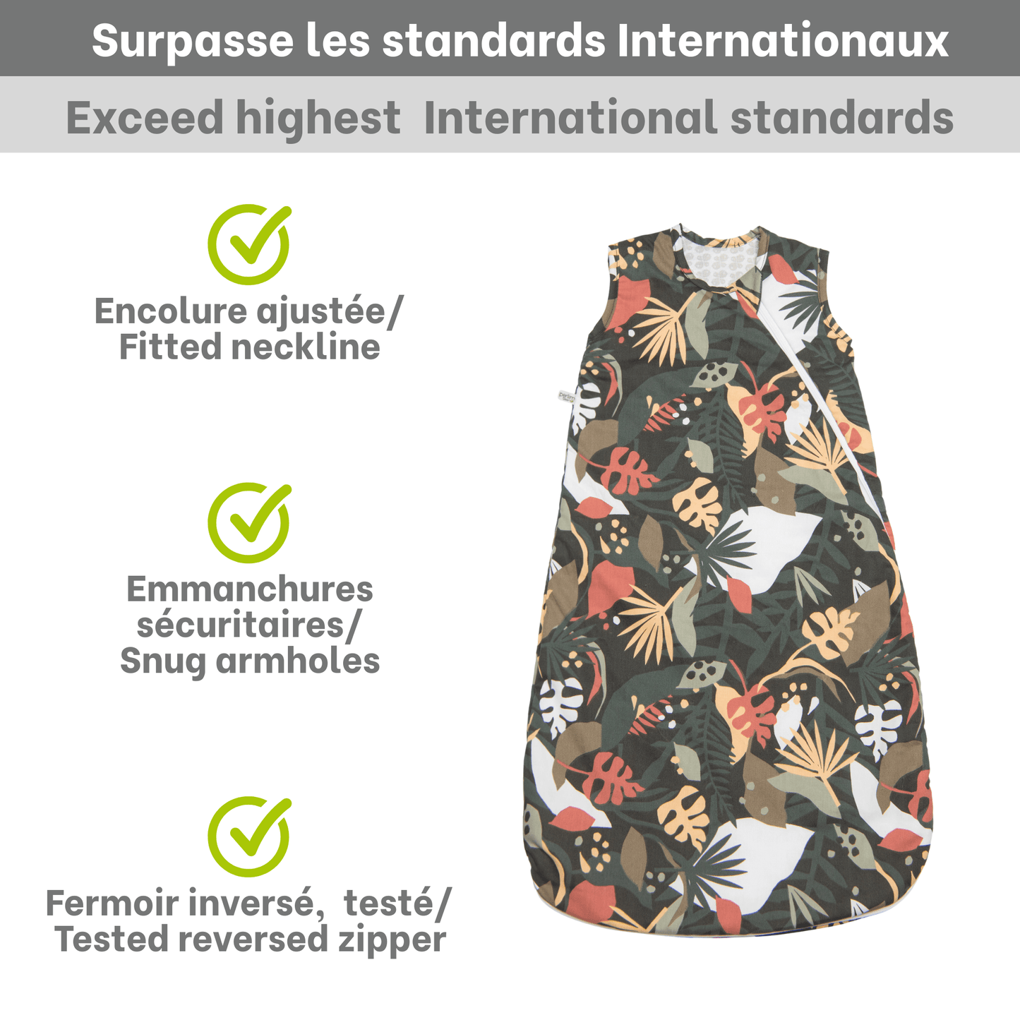 Woven cotton sleep sack - Tropical (2.0 togs)