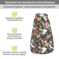 Woven cotton sleep sack - Tropical (2.0 togs)