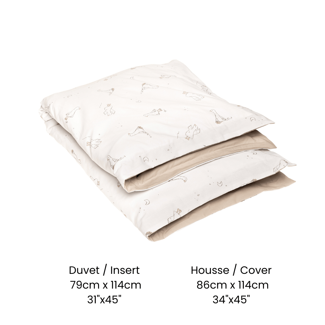 Housse et couette pour lit de bébé - Petites Oies