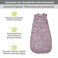 Woven cotton sleep sack - Plum dandelions (2.0 togs)