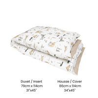 Housse et couette pour lit de bébé - Safari