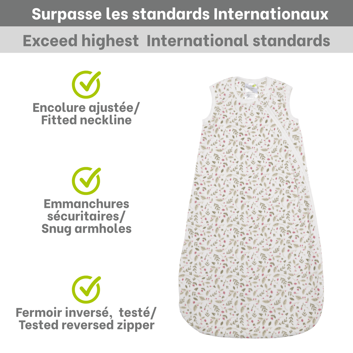 Velvet sleep sack - Meadow (1.0 tog)