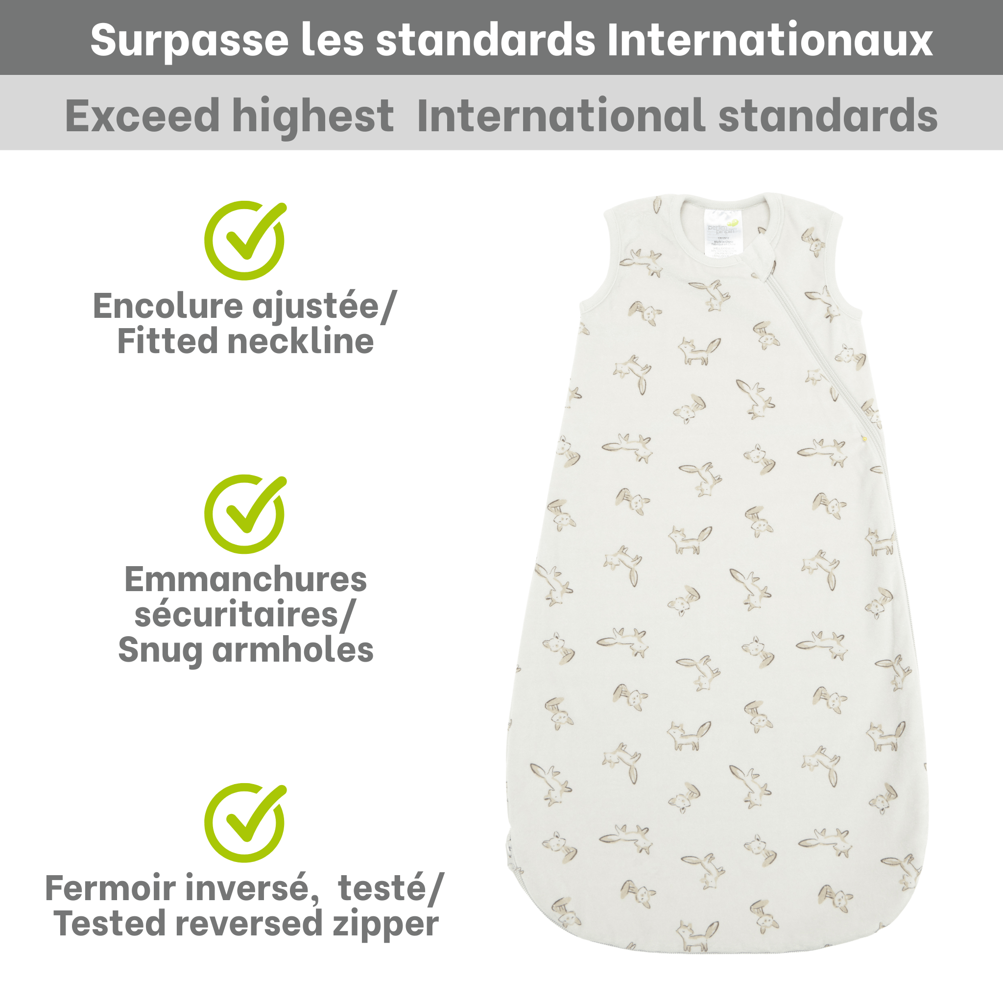 Velvet sleep sack - Fox (1.0 tog)