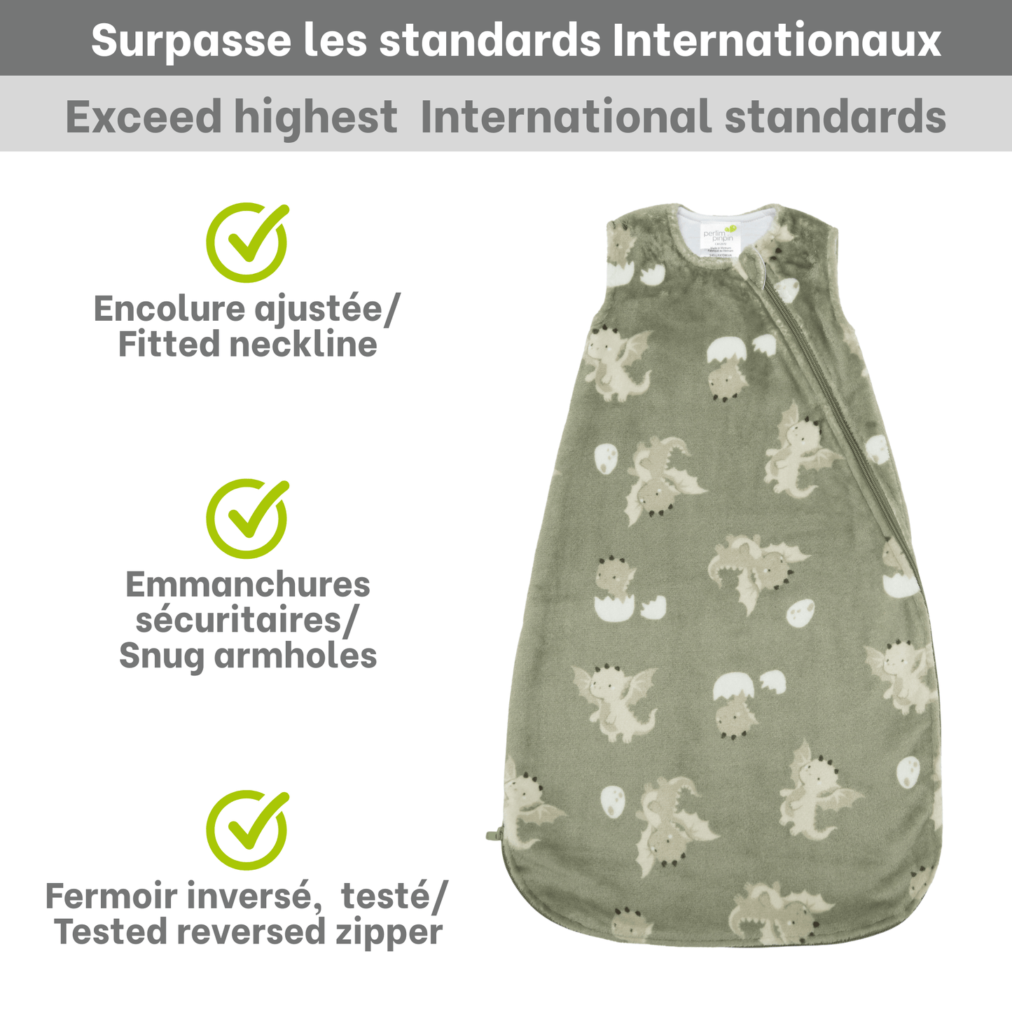 Sac de nuit en peluche - Dragons (1.5 togs)
