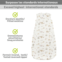 Quilted bamboo sleep sack - Bears (1.0 tog)