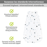 Cotton muslin sleep sack - Sea (0.7 tog)