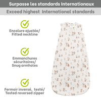 Quilted bamboo sleep sack - Music (1.0 tog)