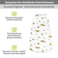 Cotton muslin sleep sack - Jungle (0.7 tog)