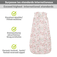 Quilted bamboo sleep sack - Garden (2.5 togs)