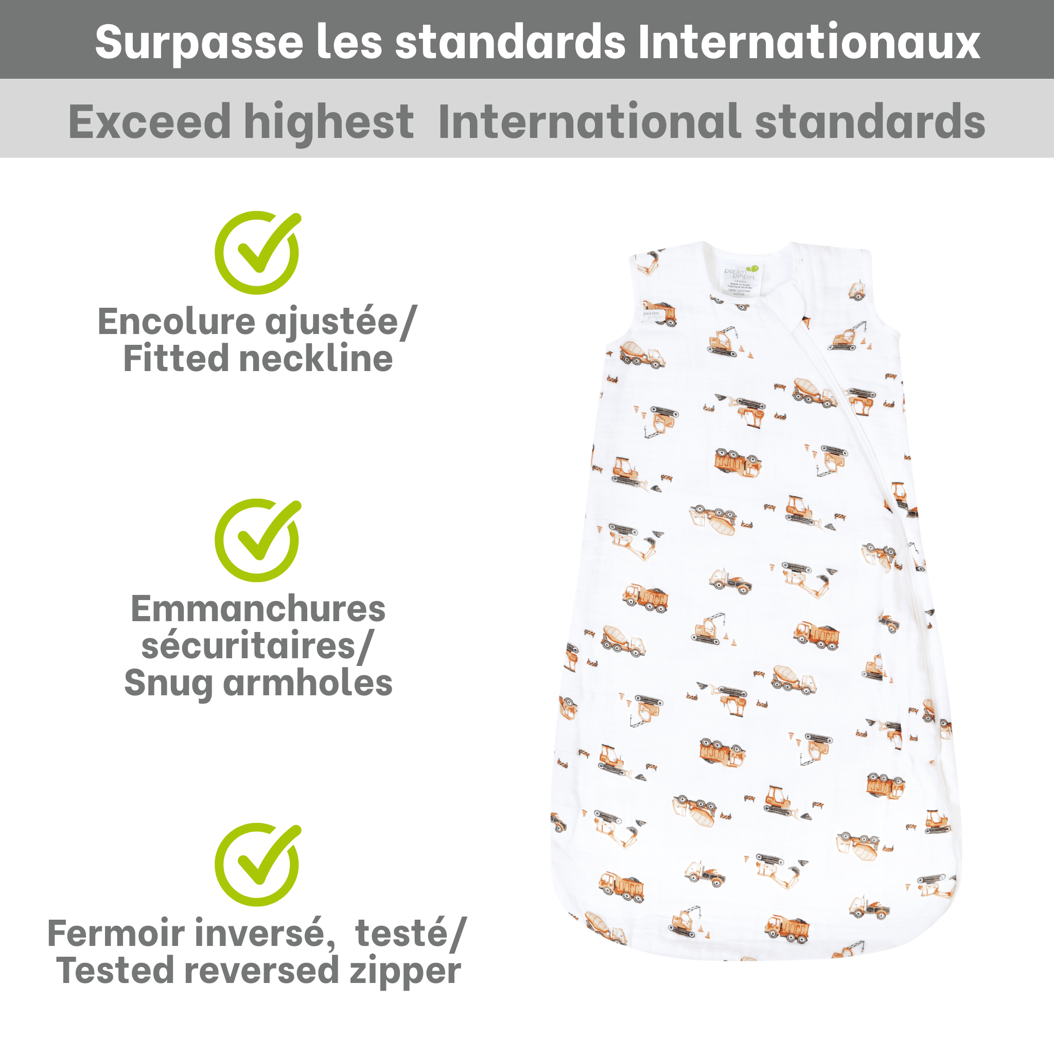 Cotton muslin sleep sack - Farm (0.7 tog)