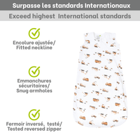 Cotton muslin sleep sack - Farm (0.7 tog)