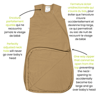 Quilted bamboo sleep sack  - Honey (2.5 togs)