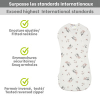 Bamboo newborn sleep sack - Watercolor Flowers (1.0 tog)