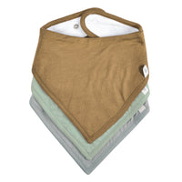 Bamboo bibs pack (3) - Honey, Moss & Pebble