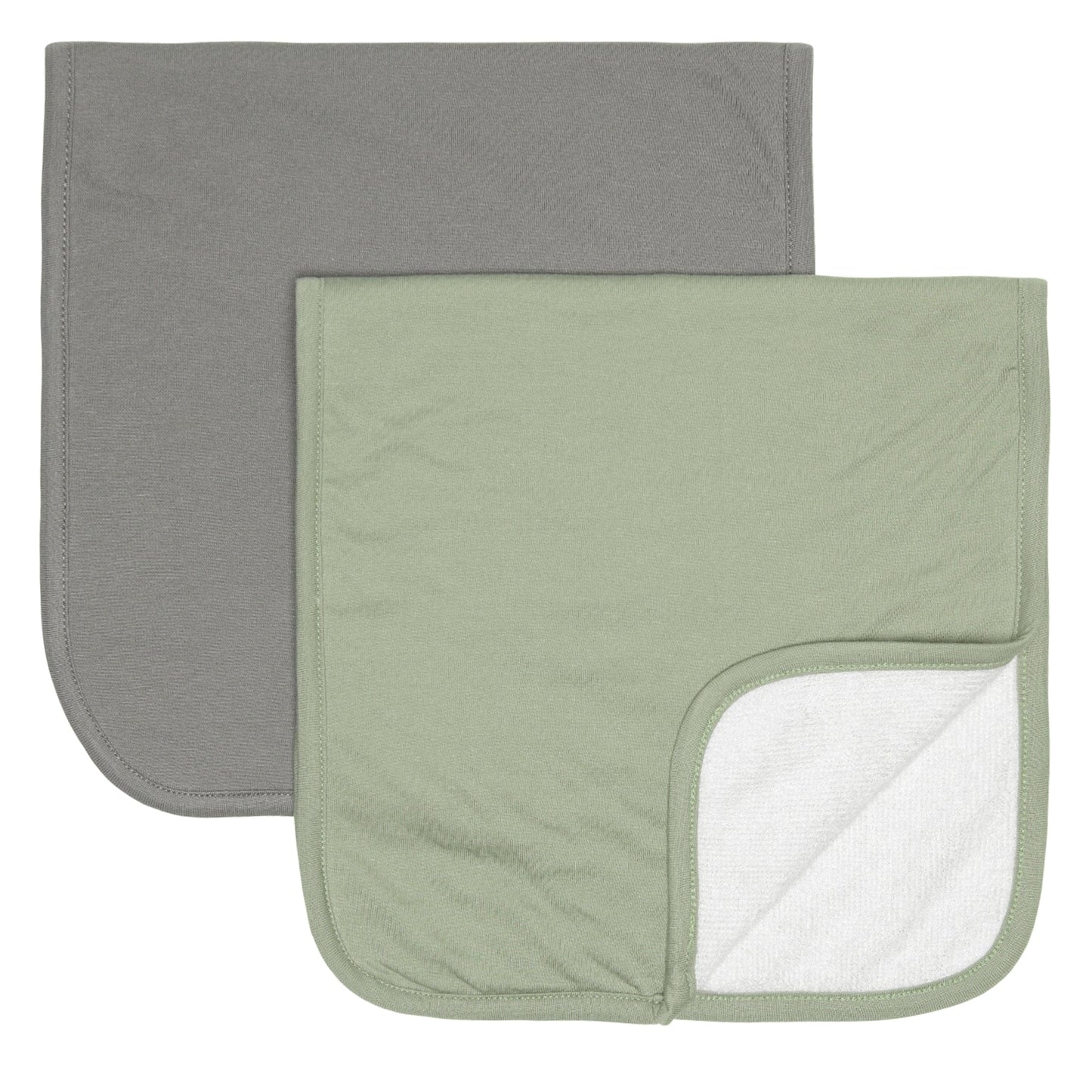 Burp Cloths Pack (2) - Moss Pebble