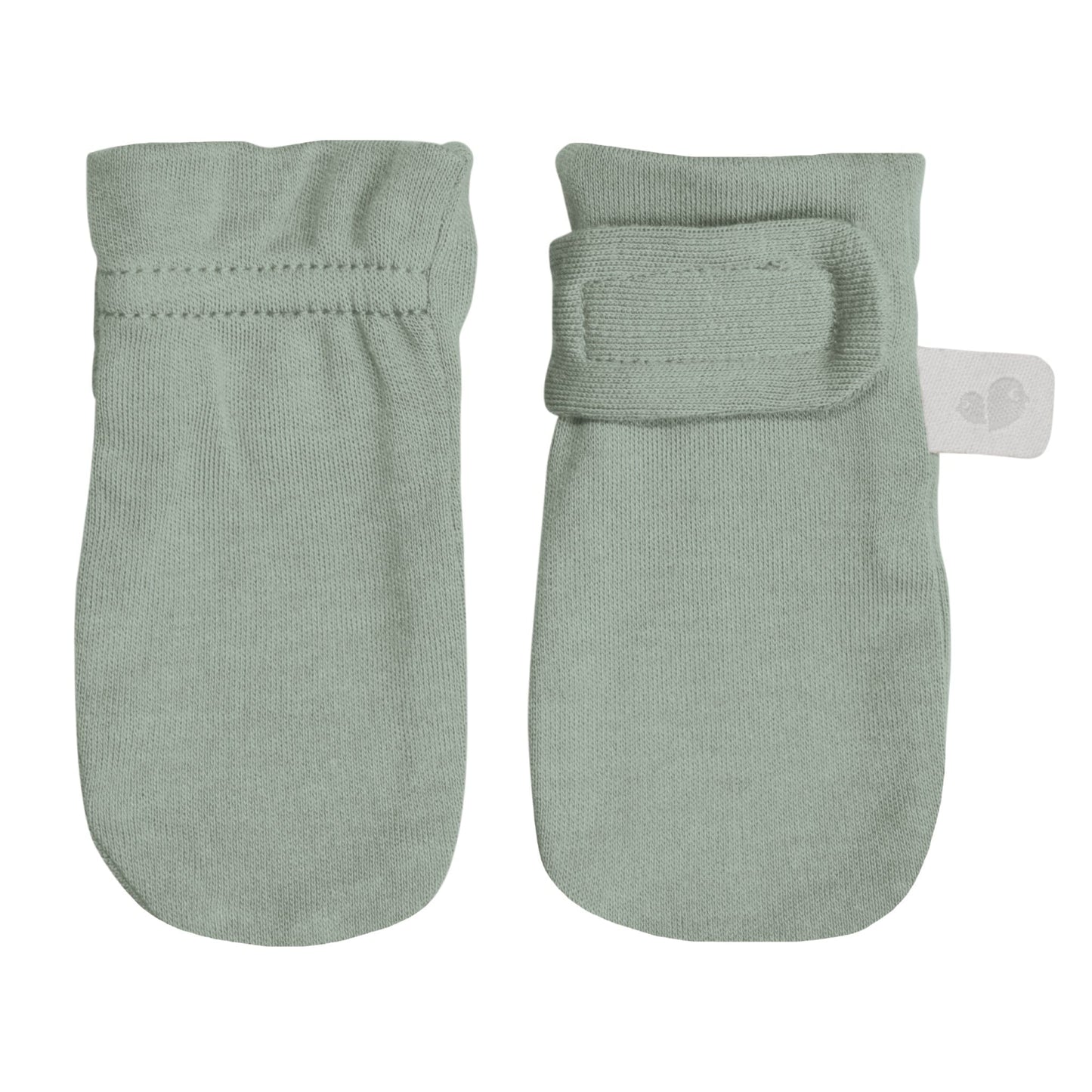 Newborn bamboo scratch mittens - Moss Green