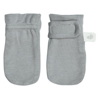 Newborn bamboo scratch mittens - Pebble