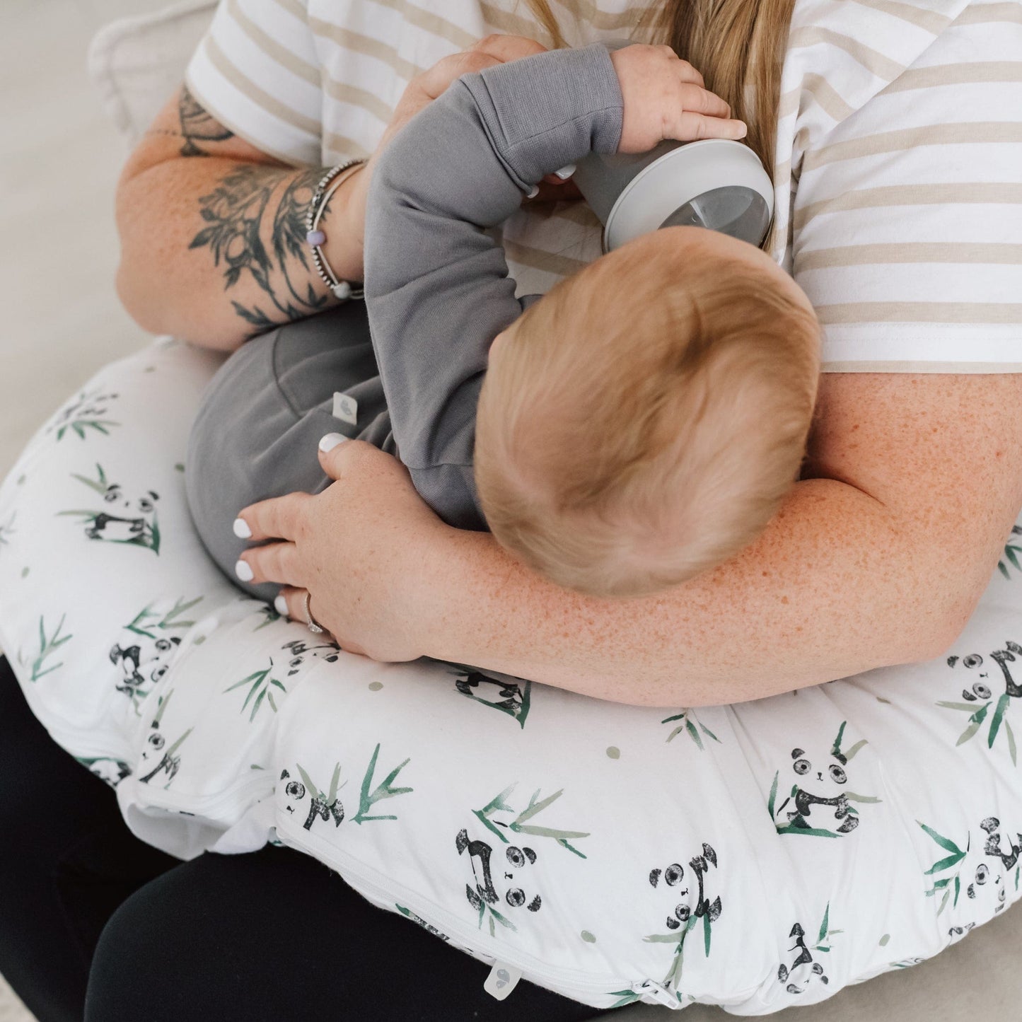 Coussin d'allaitement en bambou - Pandas