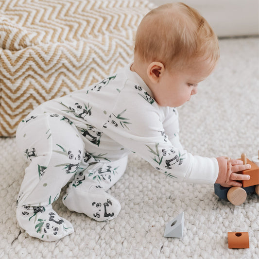 Pyjama pour bébé en bambou - Pandas