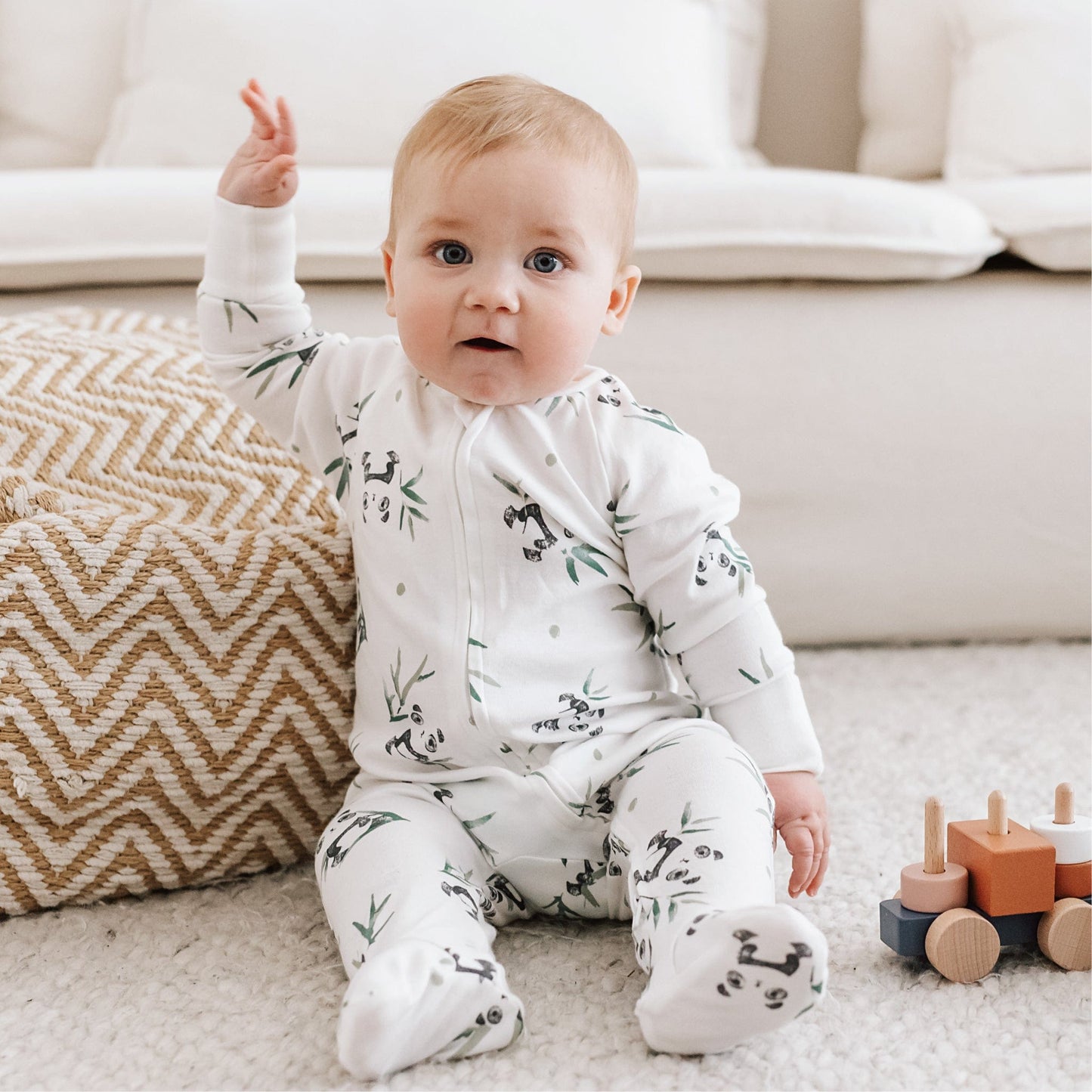 Pyjama pour bébé en bambou - Pandas