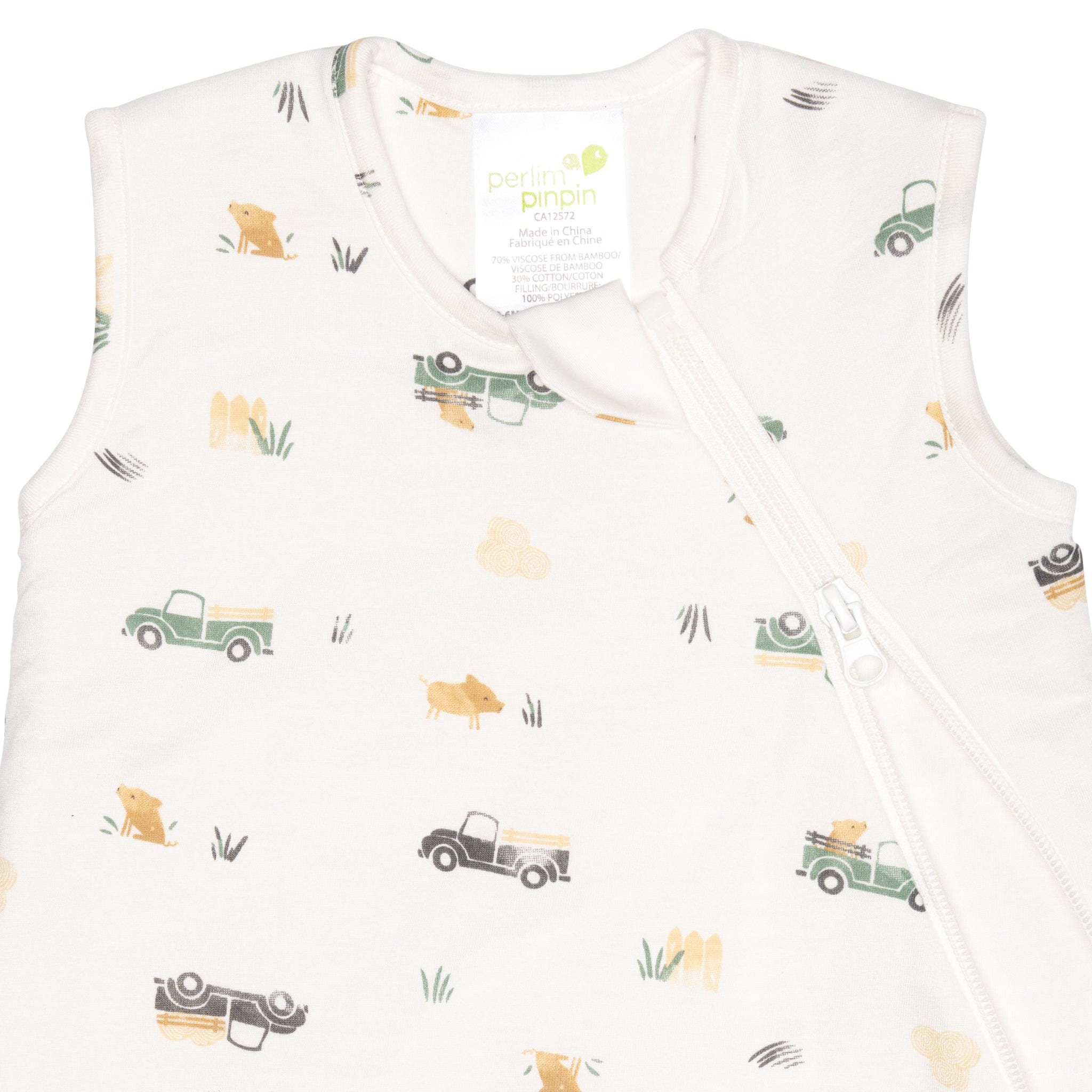 Quilted bamboo sleep sack - Prairies (2.5 togs)