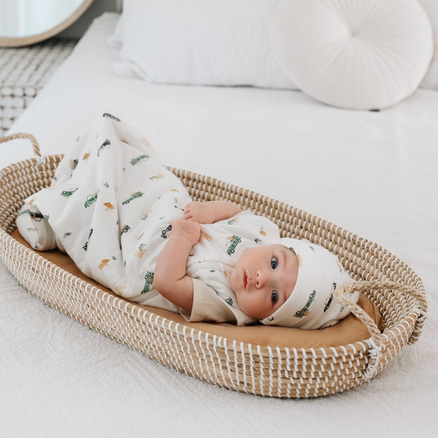 Newborn bamboo knotted hat - Prairies