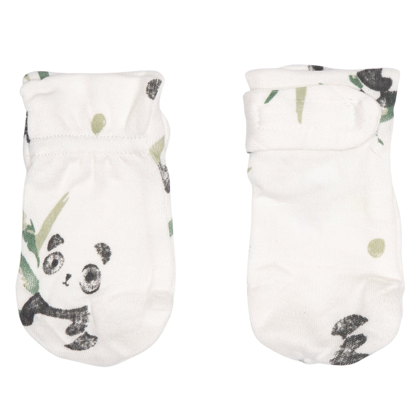 Newborn bamboo scratch mittens - Pandas