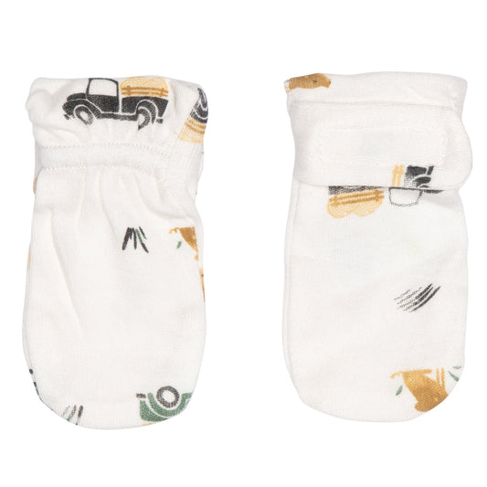 Newborn bamboo scratch mittens - Prairies