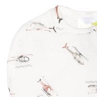 Bamboo newborn sleep bag - Helicopters (1.0 tog)