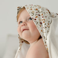 Bamboo hooded towel - Floral