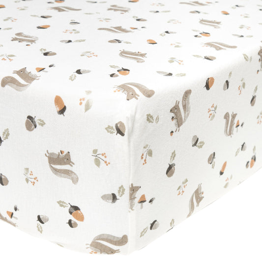 Bamboo Fitted sheet - Squirrel