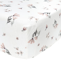 Bamboo Fitted sheet - Watercolor Flowers