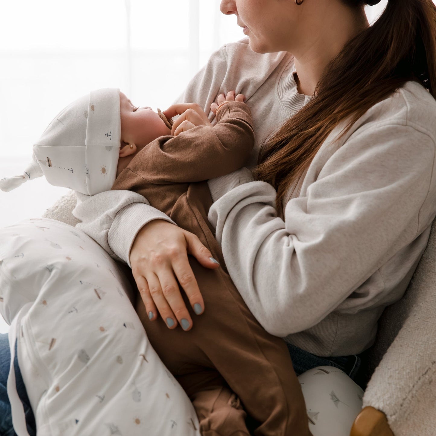 Bamboo nursing pillow - Ocean