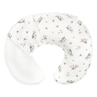 Coussin d'allaitement en bambou - Fleurs aquarelle