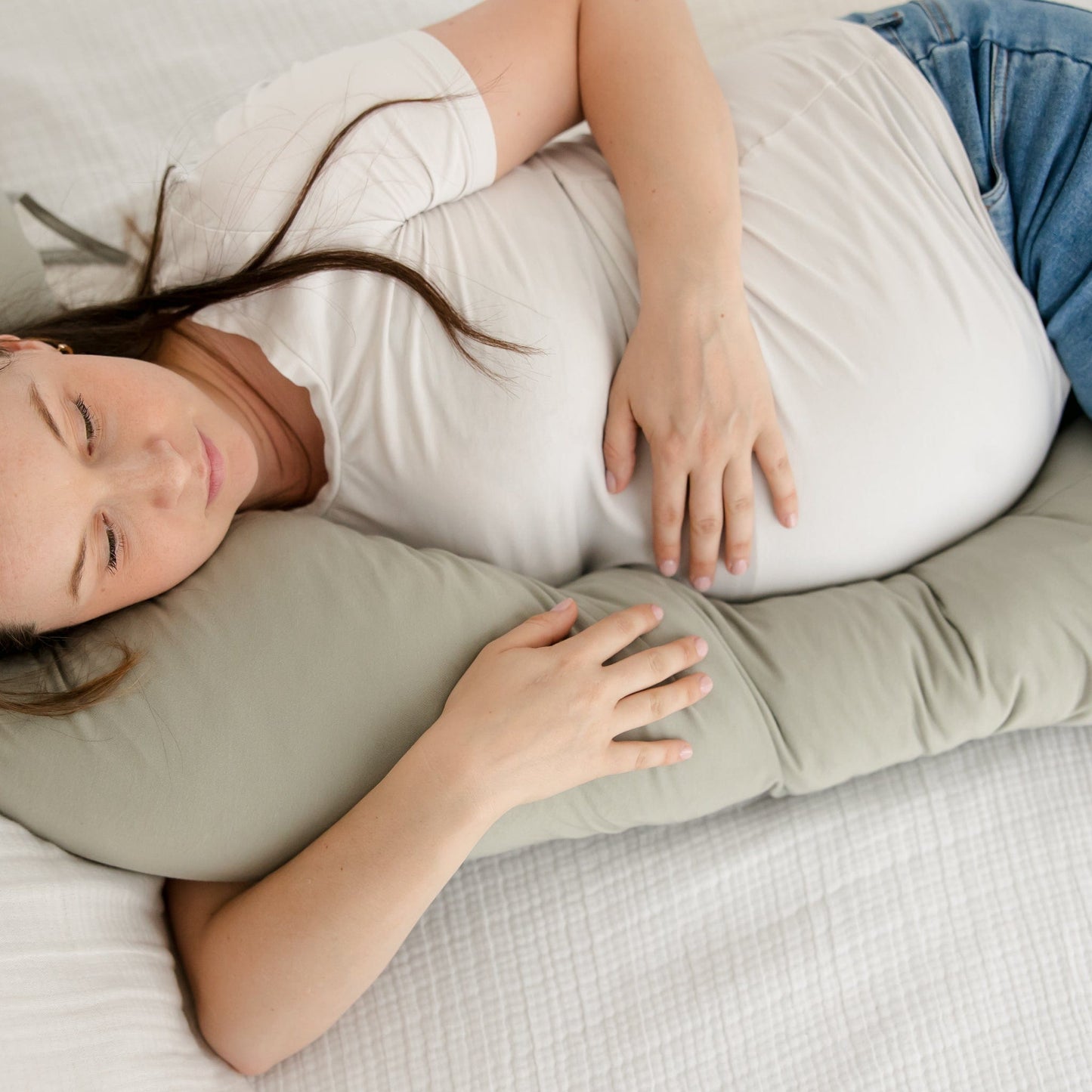 Bamboo multifunctional pregnancy pillow - Lotus