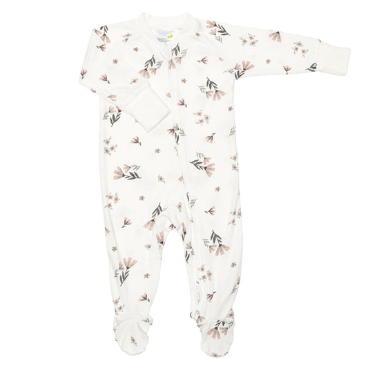 Bamboo baby sleeper - Watercolor Flowers